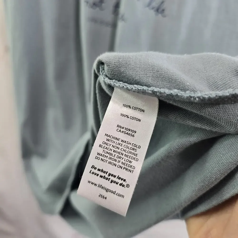 Life Is Good T Shirt Womens Medium Blue Pooh Piglet Short Crusher V Best Things - Picture 9 of 10